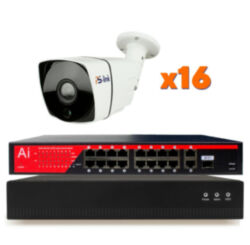 Комплект видеонаблюдения IP Ps-Link KIT-C216IP-POE / 2Мп / 16 камер / питание POE